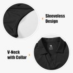 Women's Lightweight Sleeveless Golf Polo - Black
