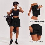 Women's Black Golf Skirt with Pockets and Shorts