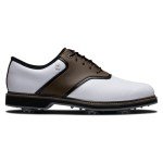 FootJoy Men's FJ Originals Golf Shoe, White/Brown