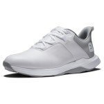 FootJoy Men's Prolite Golf Shoes, White/Grey, Size 10.5