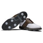 FootJoy Men's FJ Originals Golf Shoe, White/Brown