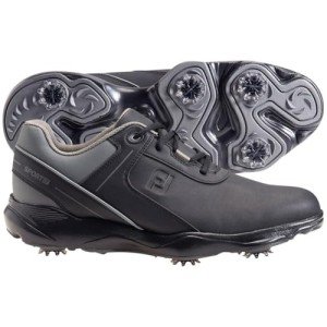 FootJoy Men's Sport LT Golf Shoes, Black/Charcoal 10.5