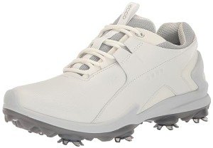 ECCO Men's Waterproof Golf Shoes - White, Size 12-12.5
