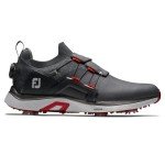 FootJoy Men's Hyperflex Boa Golf Shoe, Charcoal/Red