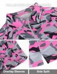Plus Size Women's Golf 1/4 Zip Top - Pink Camo