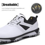 Men's Waterproof No-Slip Golf Shoes, Sizes 7.5-13
