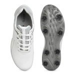 ECCO Men's Waterproof Golf Shoes - White, Size 12-12.5