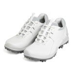 ECCO Men's Waterproof Golf Shoes - White, Size 12-12.5