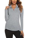 Koscacy Women's Lightweight V-Neck Golf Shirt