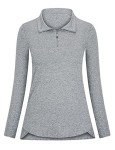 Koscacy Women's Lightweight V-Neck Golf Shirt