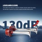 Loud Dual Trumpet Electric Horn Kit for Vehicles