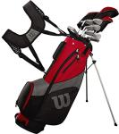 Wilson Right-Hand Complete Golf Set, Red/Gray/Black