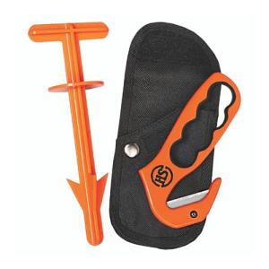 Butt Hook Combo Field Dressing Tools - Blaze Orange & Black Pouch