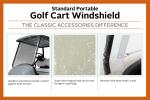 Portable Golf Cart Windshield - Standard Size