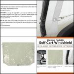 Portable Golf Cart Windshield - Standard Size