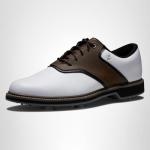 FootJoy Men's FJ Originals Golf Shoe, White/Brown