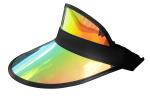 Iridescent Plastic Golf Visor Hat - Fun Style