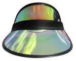 Iridescent Plastic Golf Visor Hat - Fun Style
