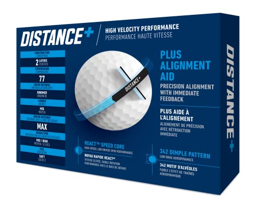 TaylorMade Distance Plus Golf Balls - 12 Pack
