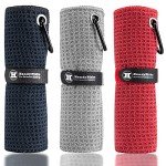 Compact Microfiber Golf Towel with Carabiner Clip