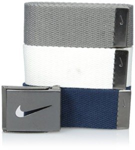 Nike Men's Golf Web Belt 3-Pack - White/Gray/Navy