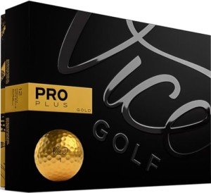 Vice Golf Pro Plus Limited Edition Gold Balls