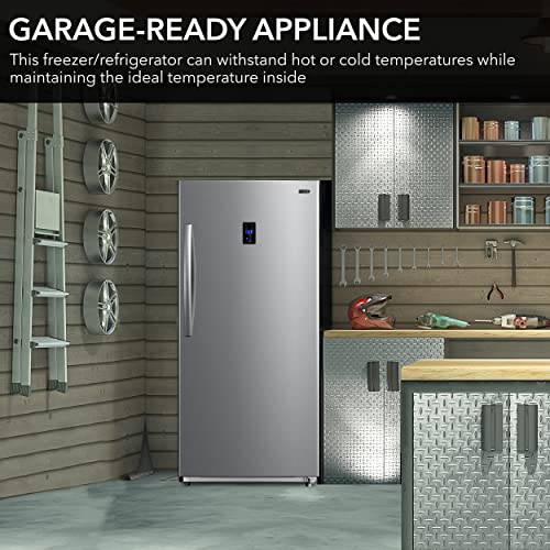 Whynter UDF-139SS Convertible Freezer/Refrigerator, 13.8 cu.ft