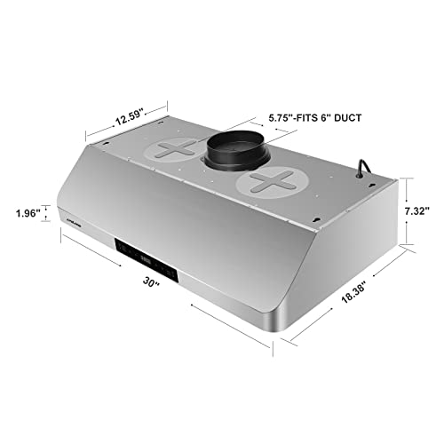 30-Inch J.Polaris Range Hood with Dual Motors