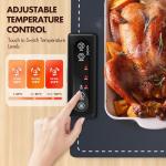 AuntyFey Food Warming Mat,Countertop Warming Mat, Silicon Warming Mat for Food, Electric Warming Tray, Food Warmers for Parties Buffet, Warming Trays for Buffets Party, Food Heating Mat, Black