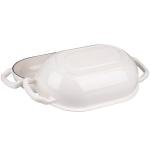 VORRINGARD Enameled Cast Iron Sourdough Bread Oven, Dutch Oven, Loaf Cast Iron Bread Pan for Homemade Bread Baking, Meatloaf Pan with Lid, 5QT, White