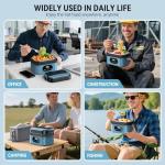 SEVENMEET Cordless Electric Lunch Box, Self-Heating Food Warmer, Battery Powered Lunch Boxes with 1.5L Container, Rechargeable Heated Lunch Box for Men, Women, Car, Truck, Office, Travel