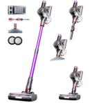 VIAFLY Cordless Vacuum Cleaner, Upgraded 550W 45Kpa 60Mins Vacuum Cleaners for Home, Anti-Tangle Stick Vacuum with Self-Standing, LED Display, 8-in-1 Wireless Vacuum for Carpet Pet Hair Hardfloor