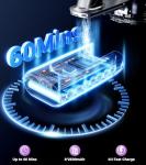 VIAFLY Cordless Vacuum Cleaner, Upgraded 550W 45Kpa 60Mins Vacuum Cleaners for Home, Anti-Tangle Stick Vacuum with Self-Standing, LED Display, 8-in-1 Wireless Vacuum for Carpet Pet Hair Hardfloor