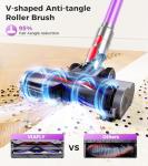VIAFLY Cordless Vacuum Cleaner, Upgraded 550W 45Kpa 60Mins Vacuum Cleaners for Home, Anti-Tangle Stick Vacuum with Self-Standing, LED Display, 8-in-1 Wireless Vacuum for Carpet Pet Hair Hardfloor