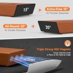 Knife Sharpener, Rolling Knife Sharpener with Diamond and Ceramic Discs, 15° and 20° Magnetic Angle, Roller Knife Sharpening for Kitchen and Pocket Knives, Razor-Sharp Knife Sharpening Kit, Ideal Gift