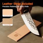 Knife Sharpener, Rolling Knife Sharpener with Diamond and Ceramic Discs, 15° and 20° Magnetic Angle, Roller Knife Sharpening for Kitchen and Pocket Knives, Razor-Sharp Knife Sharpening Kit, Ideal Gift