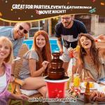 MINI Chocolate Fountain Machine Small Electric Chocolate Fondue Fountain Machine for Party for Candy Butter Cheese (Red)