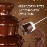 MINI Chocolate Fountain Machine Small Electric Chocolate Fondue Fountain Machine for Party for Candy Butter Cheese (Red)