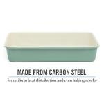 Martha Stewart Gallen 13 x 9 Inch Rectangular Nonstick Carbon Steel Cake/Baking Pan- Teal