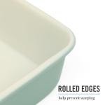 Martha Stewart Gallen 13 x 9 Inch Rectangular Nonstick Carbon Steel Cake/Baking Pan- Teal