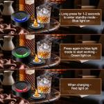 Electric Whiskey Smoker Kit, Rechargeable Cocktail Smoker Kit with 6 Wood Chips, Built in lighter, No need for butane. With three colors ambient lights. Birthday or Christmas gifts prepared for men.