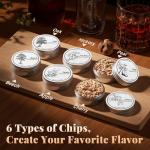 Electric Whiskey Smoker Kit, Rechargeable Cocktail Smoker Kit with 6 Wood Chips, Built in lighter, No need for butane. With three colors ambient lights. Birthday or Christmas gifts prepared for men.