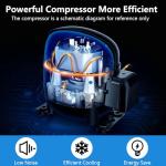 Commercial Ice Maker, 100 Lbs/Day Free Standing Ice Maker, Ice Machines with 33 Lbs Ice Storage Bin, Self Cleaning Under Counter Ice Maker for Home Kitchen, Bar, Restaurant