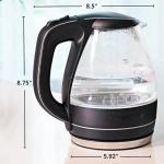 OVENTE 1.5L Glass Electric Kettle - Black