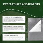 Extra Large - (100 Sheets) - Sandwich Wrapping Paper Sheets With Foil Backing - Burrito Wrappers Sandwich Paper Wrap - Food Wrapping Deli Sheets - 14 x 16 Inches