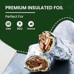 Extra Large - (100 Sheets) - Sandwich Wrapping Paper Sheets With Foil Backing - Burrito Wrappers Sandwich Paper Wrap - Food Wrapping Deli Sheets - 14 x 16 Inches