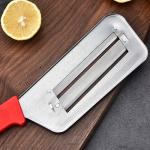 2 PACK Cabbage Chopper Shredder Slicing Cutting Sauerkraut Cutter Grater, Two Sharp Stainless Steel Blades for Sauerkraut Coleslaw Mandoline Slicer with Silicone Finger Grips Peeler