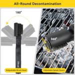 FIRINER Electric Grill Brush, 3 Powerful Speed BBQ Grill Brush for Outdoor Grill - 180°Adjustable Automatic Stainless Steel Wire Grill Cleaning Brush for Camping Outdoor BBQ Accessories