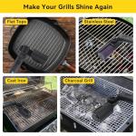 FIRINER Electric Grill Brush, 3 Powerful Speed BBQ Grill Brush for Outdoor Grill - 180°Adjustable Automatic Stainless Steel Wire Grill Cleaning Brush for Camping Outdoor BBQ Accessories