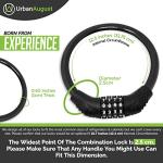 Urban August Refrigerator Lock for Kids & Adults, 4-Digit Code Fridge Lock for French-Door Refrigerators, & Versatile Cabinet Lock (Small, Black 2 Pack)